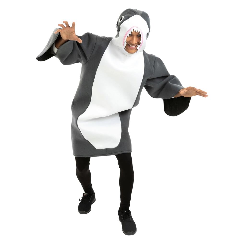 Gray Shark Great White Shark Halloween Costume Unisex OS Fits Most New